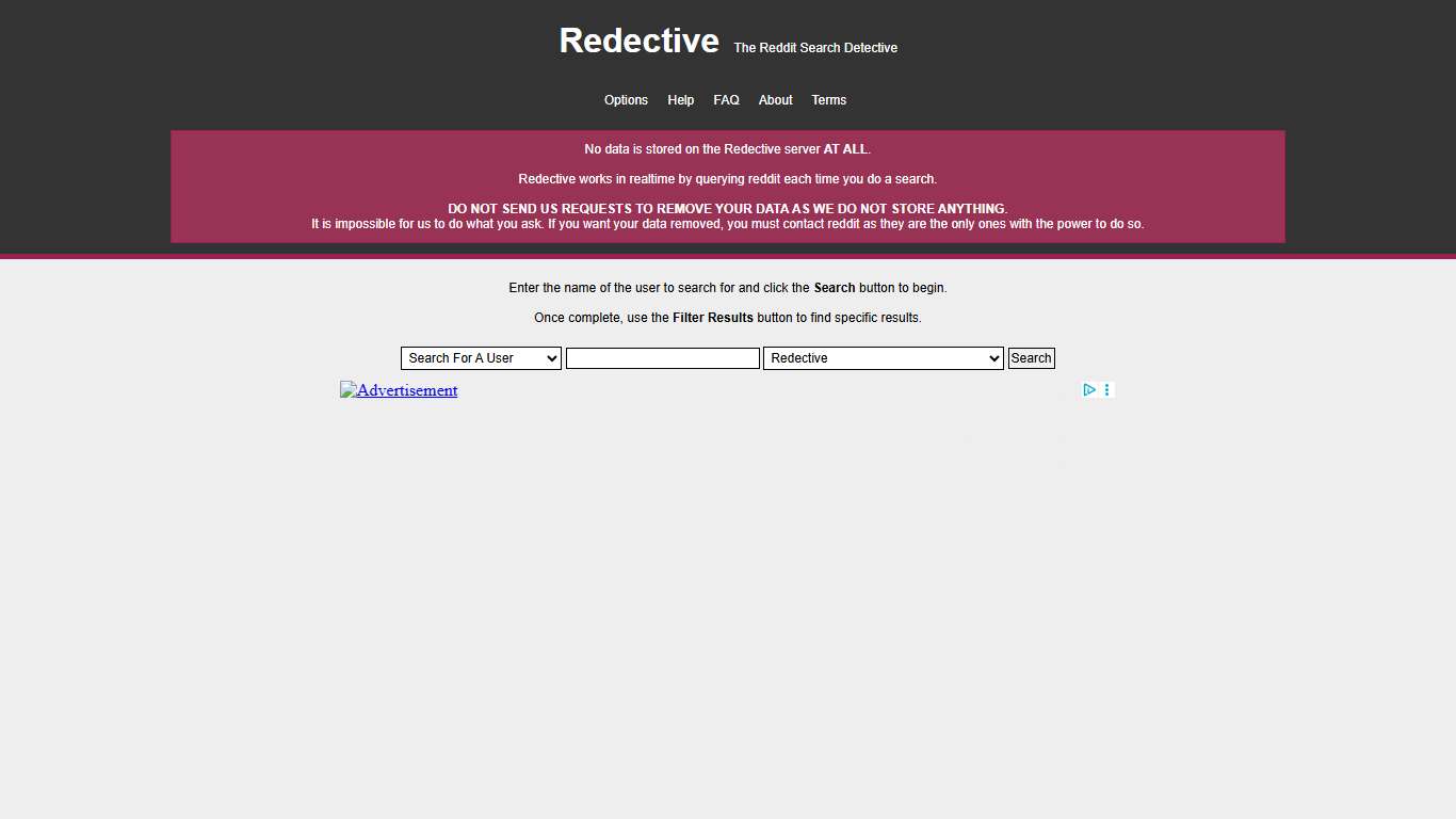 Redective - The Reddit Search Detective