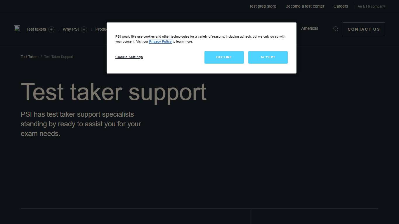 Test Taker Support | Candidate FAQ